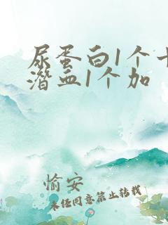 尿蛋白1个十尿潜血1个加