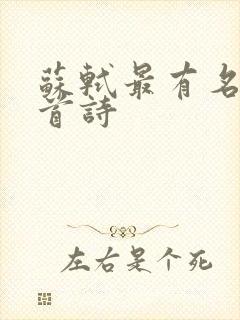 苏轼最有名的十首诗