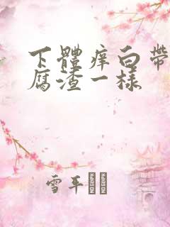 下体痒白带像豆腐渣一样