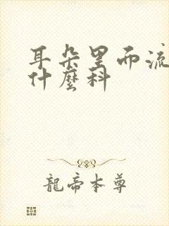 耳朵里面流脓挂什么科