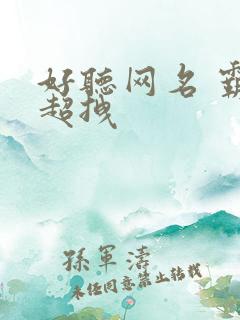 好听网名 霸气超拽