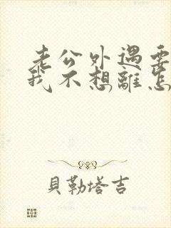 老公外遇要离婚我不想离怎么办