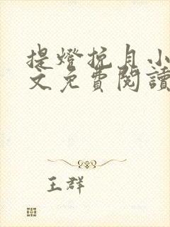 提灯挽月小说全文免费阅读无弹窗