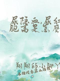 尿隐血,尿红细胞高是怎么回事