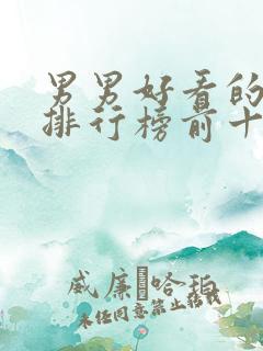 男男好看的小说排行榜前十名