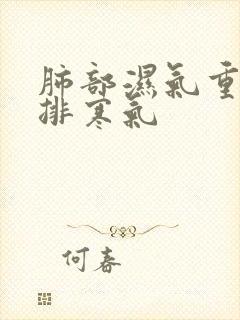 肺部湿气重怎么排寒气