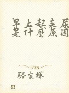 早上起来尿很少是什么原因