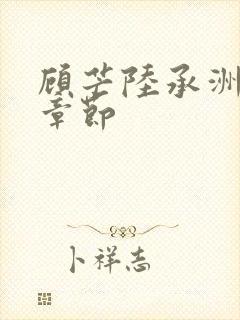 顾芒陆承洲最新章节