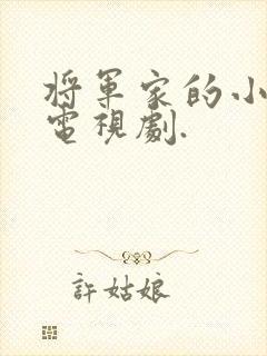 将军家的小娘子电视剧.