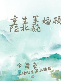 重生军婚顾兰音陆北骁