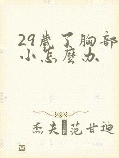 29岁了胸部太小怎么办