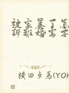 被家暴了怎么起诉离婚需要带什么东西