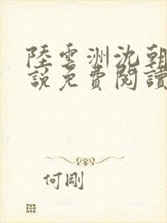 陆云洲沈朝惜小说免费阅读