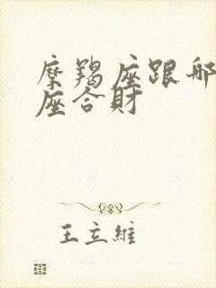 摩羯座跟哪个星座合财