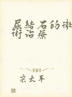 尿结石的微创手术治疗