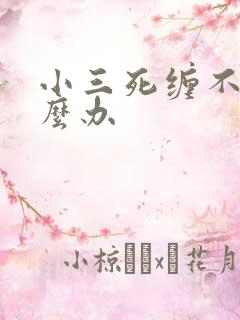 小三死缠不放怎么办