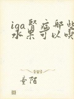 iga肾病哪些水果可以吃