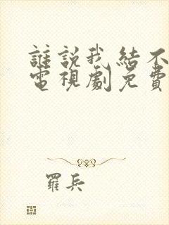 谁说我结不了婚电视剧免费观看