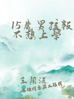 15岁男孩叛逆不想上学