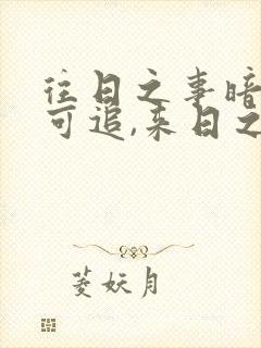 往日之事暗沉不可追,来日之路光明灿烂