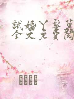 试婚丫鬟莫胡为全文免费阅读小说