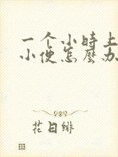 一个小时上一次小便怎么办