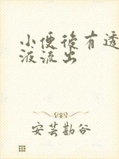 小便后有透明粘液流出