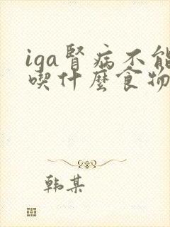 iga肾病不能吃什么食物