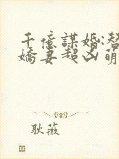 千亿谋婚:替嫁娇妻超凶萌小说