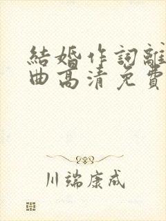 结婚作词离婚作曲高清免费观看