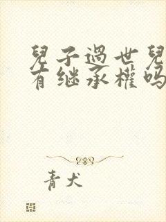 儿子过世儿媳妇有继承权吗