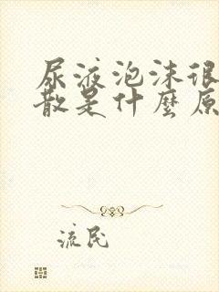 尿液泡沫很久不散是什么原因