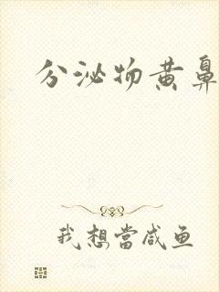 分泌物黄鼻涕状