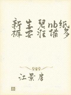 新生儿nb纸尿裤要准备多少