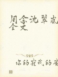 周念沈翠岚小说全文