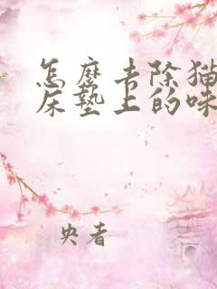 怎么去除猫尿在床垫上的味道