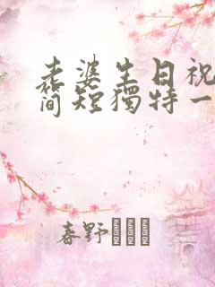 老婆生日祝福语简短独特一点