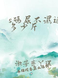 s码尿不湿适合多少斤