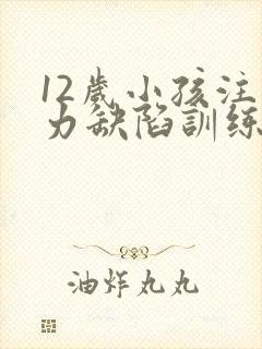 12岁小孩注意力缺陷训练