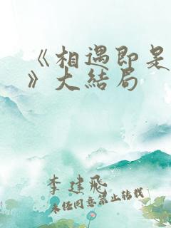 《相遇即是结束》大结局