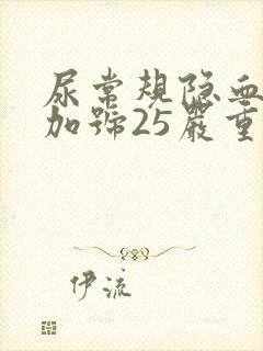 尿常规隐血一个加号25严重吗