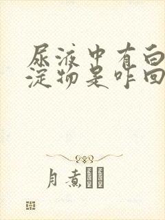 尿液中有白色沉淀物是咋回事