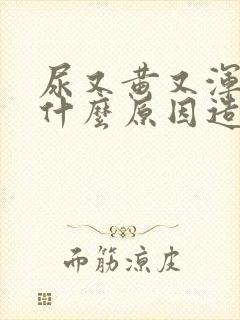 尿又黄又浑浊是什么原因造成的