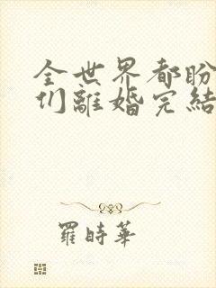 全世界都盼着我们离婚完结