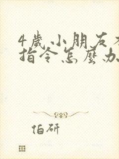 4岁小朋友不听指令怎么办