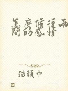 怎么修复两人之间的感情