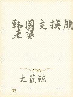 韩国交换朋友的老婆