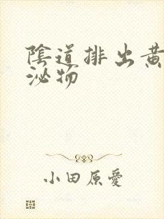 阴道排出黄色分泌物