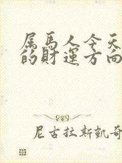 属马人今天打牌的财运方向