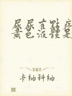 尿尿有点疼还流黄色液体是什